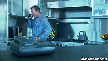 brooke banner feels her stepdad shoot load on her belly