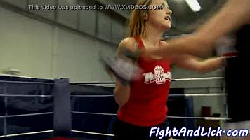 Lezzie Teens Scissor Pussies After Wrestling Fight, Fingering and Moaning 😈