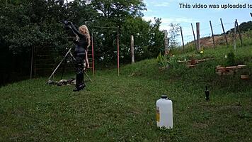 beth trains her shemale in goth bdsm