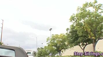 amateur stepsister gets her pussy tasted in a lesbian group session with fingering and piercings.