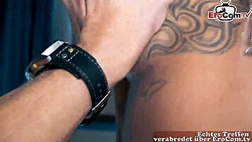 German blonde fitness teen picked up on street