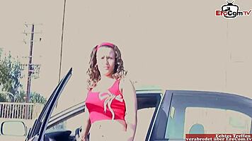 Hey, brunette teen picked up for bbc facial