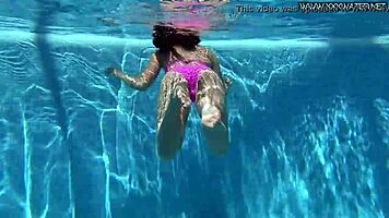 Jessica Lincoln enjoys being naked in the pool with her ex-girlfriend.