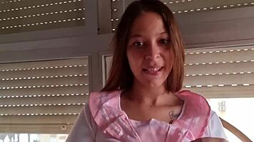 Modelando Lenceria Y Cosplay Rosa