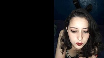 feeling intense pleasure in homemade teen blowjob and anal session