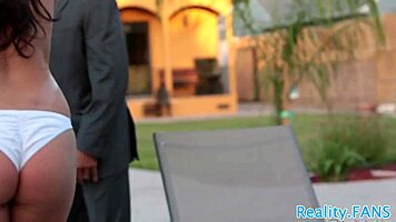 Alluring stepdaughter enjoys a ride