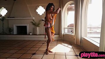 Wow! Stunning Indian Teen 18+ Angel Constance in Erotic Striptease Session