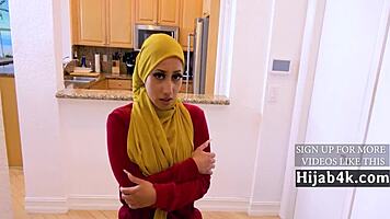 Muslim Girl Kira Perez Bangs Personal Trainer Hard! Hijab4K!