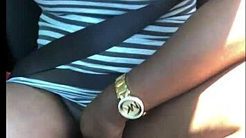 Intimate Car Striptease