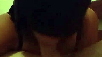 Submissive teen drools quietly on master's hard cock