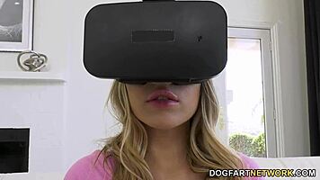 Anna's Interracial VR Game Turns Into Wild 3some Action!
