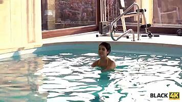 Swimming Coach With Huge Cock Teaches Lovely Teen Lassie