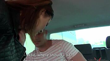 whore offers cheap blowjob deepthroat to stranger in taxi van 😏