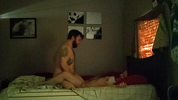 I watch my young skinny teen 18+ girlfriend riding my friend