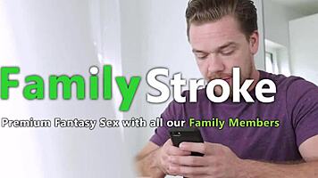 i give my naughty sibling a cheating footjob with petite brunette sadie blake