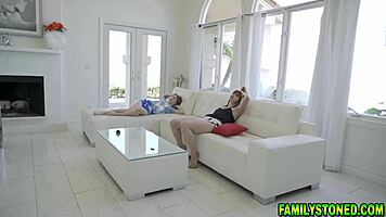 Stepsisters fuck stepdad deep