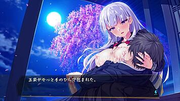 In the japanese hentai game babumi, a young 18+ anime girl engages in an intense h-scene with bukkake and blowbang elements.