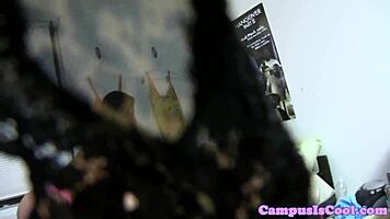 Ebony teen 18+ bent over for doggystyle in leaked dorm video