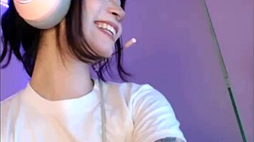 i-i-i mean, this skinny asian brunette with long hair and wet pussy is my neighbor girl, but she's so petite and cute with those close-up tits...