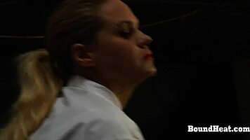 busty big ass lesbian slave gets whipped hard by merciless mistress