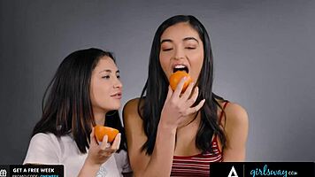 Emily Willis and Jane Wilde indulge in tantalizing oral delights on Girlsway.