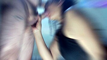 feed me that cum, she says during the blowjob in the bedroom