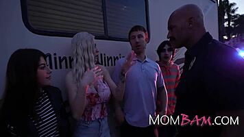 Stepmom and stepsis, you gotta help me slip outta this cop mess at the office!