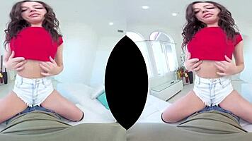 i ride whitney wright's petite body in vr, feeling her small tits bounce as she grinds my cock hard