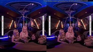 Jamie Jett and Sandra Luberc in Halloween Foursome with Spencer Bradley