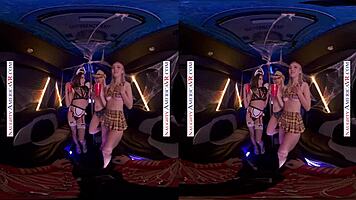 Jamie Jett and Sandra Luberc in Halloween Foursome with Spencer Bradley