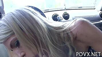 naughty babe enters perverted game competition for hardcore sex