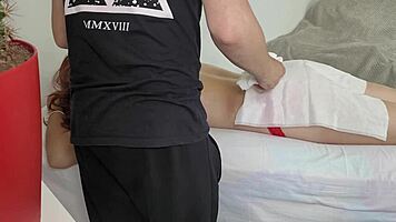 Redhead Teen Masseur Oiled And Fingered