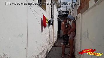 Two young and juicy maids get pounded in the backyard and he makes her swallow his load