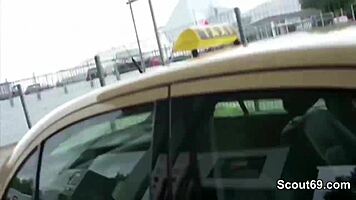 German amateur teen 18+ joins outdoor threesome with bold stranger