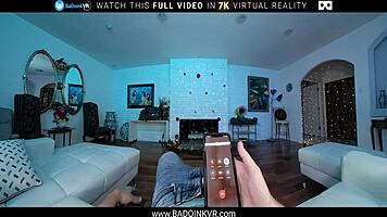 Kyler Quinn and Maya Woulfe in Cheating Christmas Threesome with Doggy Style Orgasms