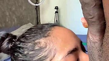 Latina teen deepthroats big BBC!