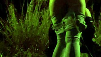 Blowjob and mutual masturbation in field