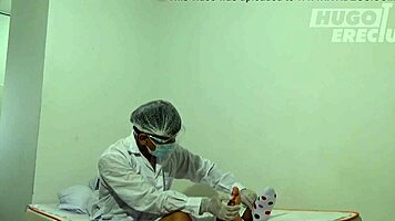 emotional moment receiving covid-19 vaccine at the hospital