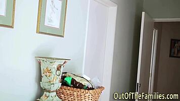 Ebony Teen 18+ Rides Stepdad With Big Cock Facial Cum In Mouth