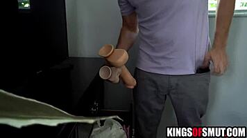 i found my step daughters big dildo collection