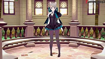 Watch Lynette From Genshin Impact Give An Intense Blowjob In This Hentai Scene!