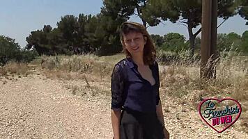 melany belle gets naughty in outdoor threesome with brunette amateurs