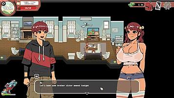spooky milk life hentai game. rough femdom handjob at the gym