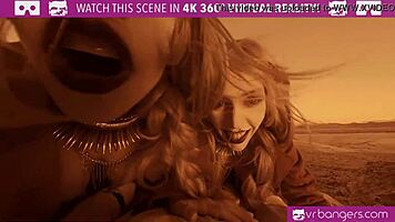 Two hot blonde babes fucking hard on mars in vr!