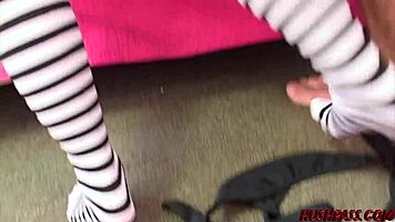 I-I got my first raw face fucking from Aubrey Addams with monster cock