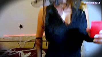 I don't want candy for Halloween just give me your monster cock in my tight pussy and cum on my ass