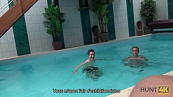 hidden cam adventures in a private pool with teen blowjobs and sex for cash