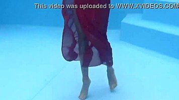 Tiny Skinny Pornstar Hermione Ganger Splashing in the Pool