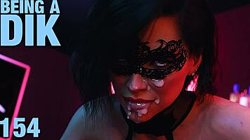 Mysterious Rose swallows a load of cum in Being a Dik 154.