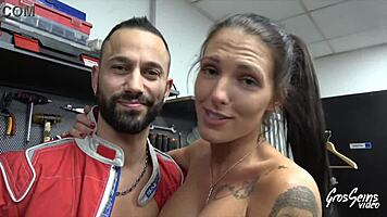 aurrora craves a crazy threesome adventure with two men